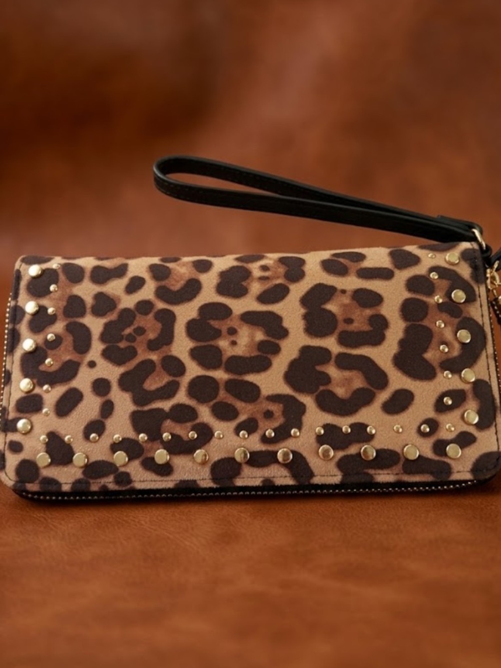 INC Macy’s Leopard Print Wristlet Wallet Clutch